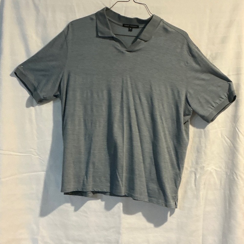 Robert Barakett Men's Slate Blue Short Sleeve Polo